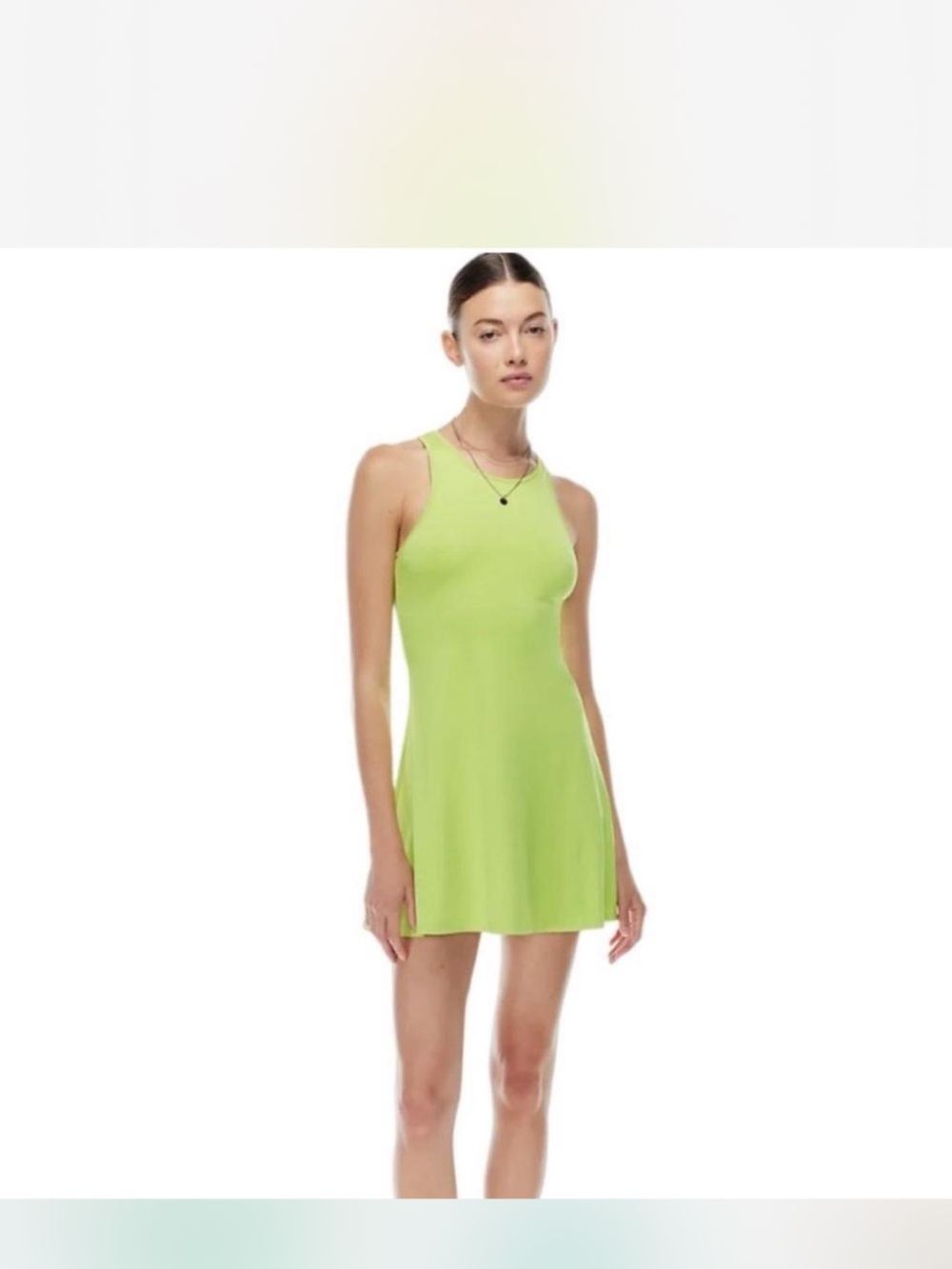Sunday Best by Aritzia Lime Green Mini Dress